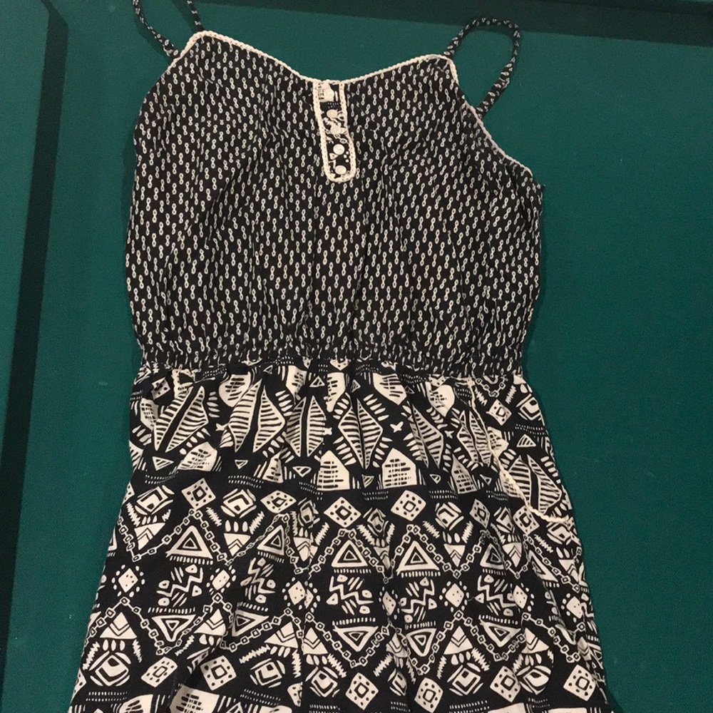 Black and white romper